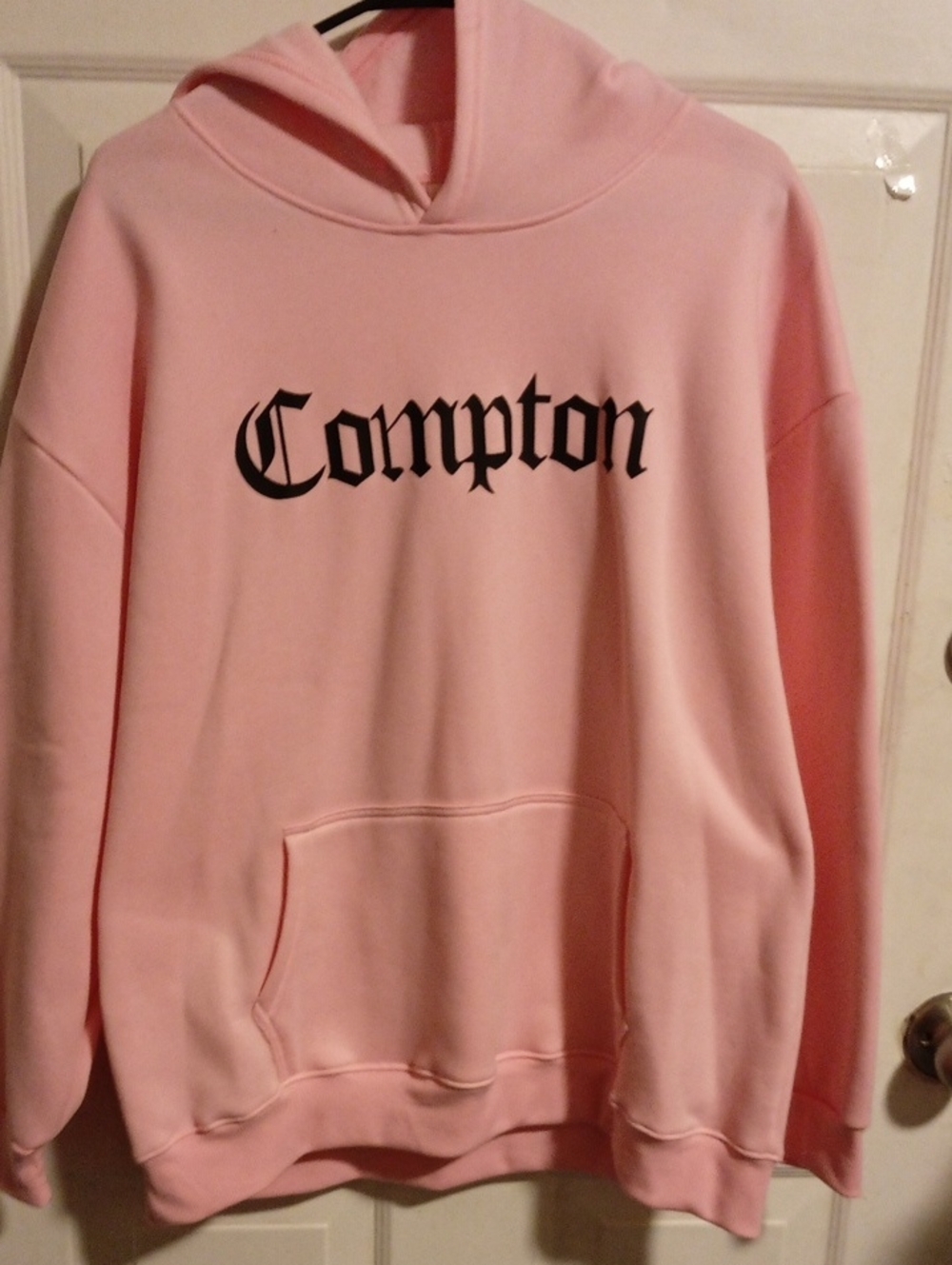 Compton Graphic Pink Hoodie Sweatshirt